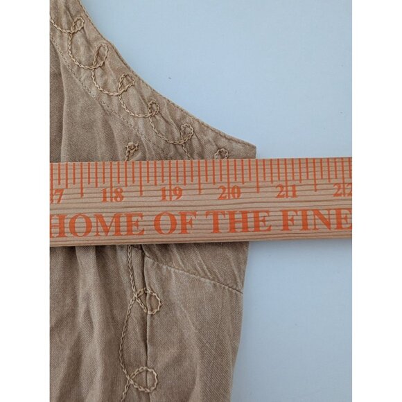 Bila Embroidered Maxi Dress Womens Size 1X Beige 2 Piece Jacket Pullover Dress - Picture 16 of 16